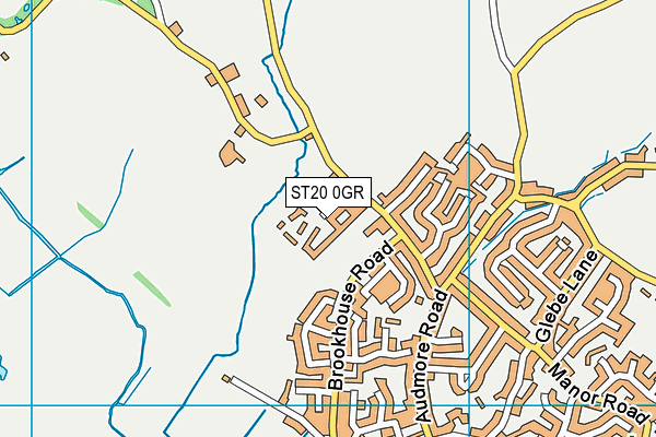 ST20 0GR map - OS VectorMap District (Ordnance Survey)