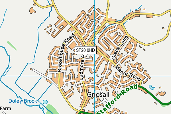 ST20 0HD map - OS VectorMap District (Ordnance Survey)