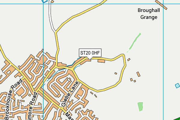 ST20 0HF map - OS VectorMap District (Ordnance Survey)