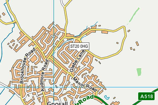 ST20 0HG map - OS VectorMap District (Ordnance Survey)