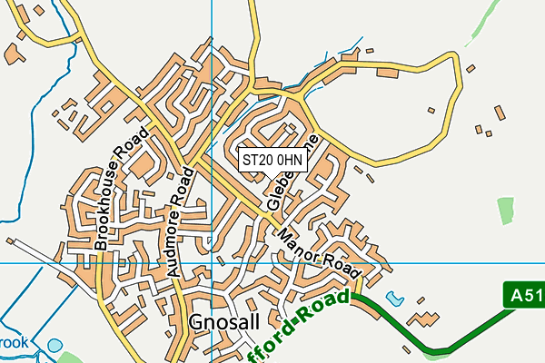 ST20 0HN map - OS VectorMap District (Ordnance Survey)