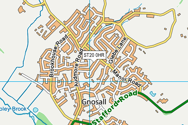 ST20 0HR map - OS VectorMap District (Ordnance Survey)