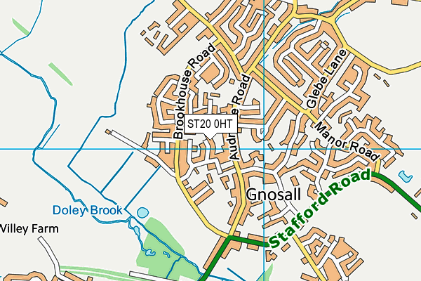 ST20 0HT map - OS VectorMap District (Ordnance Survey)