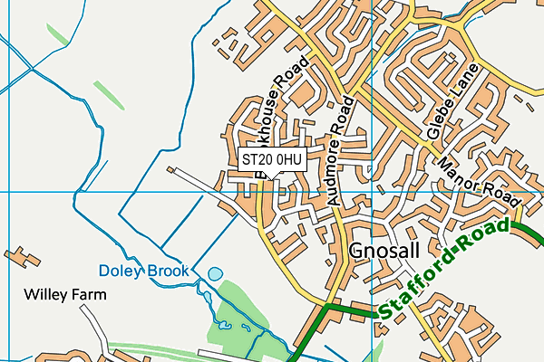 ST20 0HU map - OS VectorMap District (Ordnance Survey)