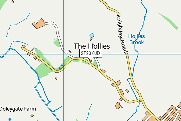 ST20 0JD map - OS VectorMap District (Ordnance Survey)