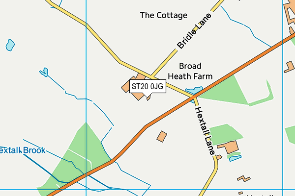 ST20 0JG map - OS VectorMap District (Ordnance Survey)