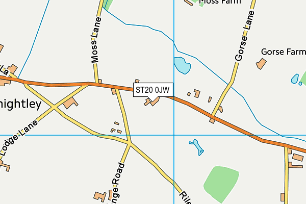 ST20 0JW map - OS VectorMap District (Ordnance Survey)