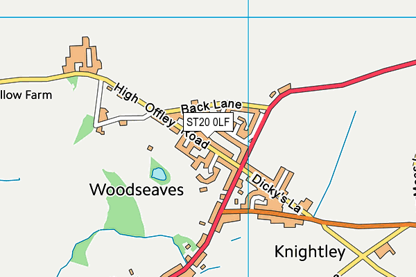 ST20 0LF map - OS VectorMap District (Ordnance Survey)