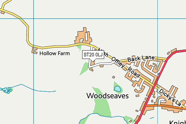 ST20 0LJ map - OS VectorMap District (Ordnance Survey)