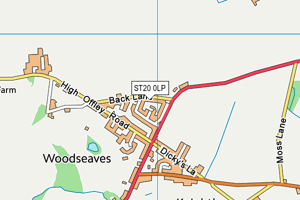 ST20 0LP map - OS VectorMap District (Ordnance Survey)