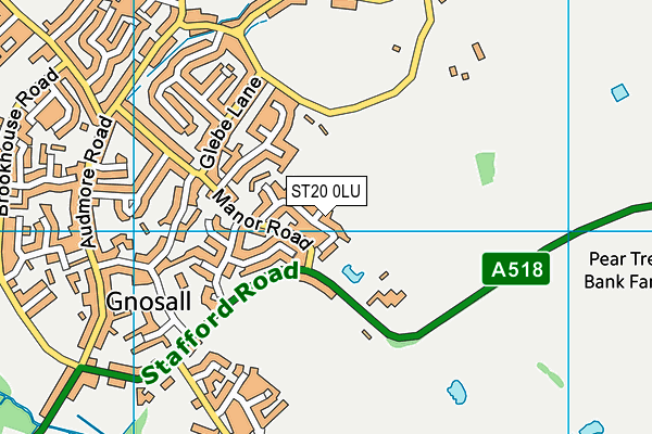 ST20 0LU map - OS VectorMap District (Ordnance Survey)