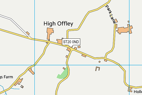 ST20 0ND map - OS VectorMap District (Ordnance Survey)