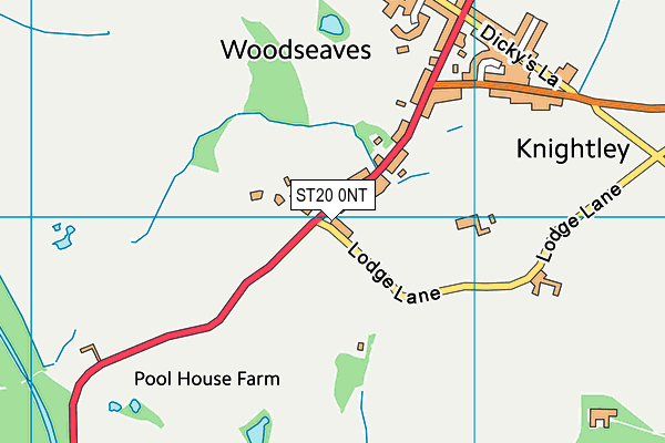 ST20 0NT map - OS VectorMap District (Ordnance Survey)