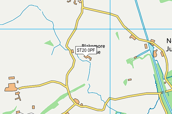 ST20 0PF map - OS VectorMap District (Ordnance Survey)