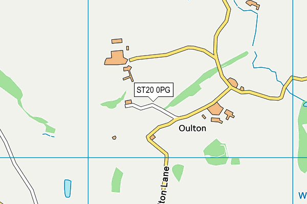 ST20 0PG map - OS VectorMap District (Ordnance Survey)