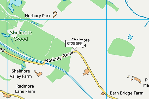 ST20 0PP map - OS VectorMap District (Ordnance Survey)