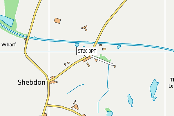 ST20 0PT map - OS VectorMap District (Ordnance Survey)