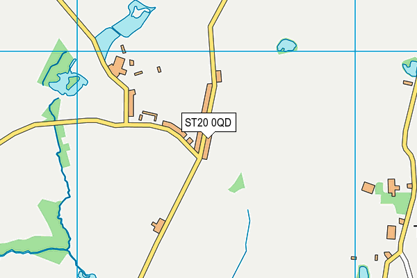 ST20 0QD map - OS VectorMap District (Ordnance Survey)