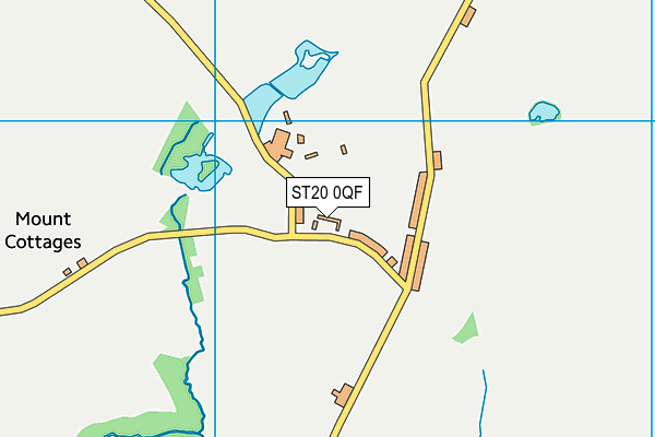 ST20 0QF map - OS VectorMap District (Ordnance Survey)