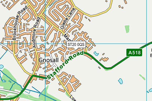 ST20 0QS map - OS VectorMap District (Ordnance Survey)