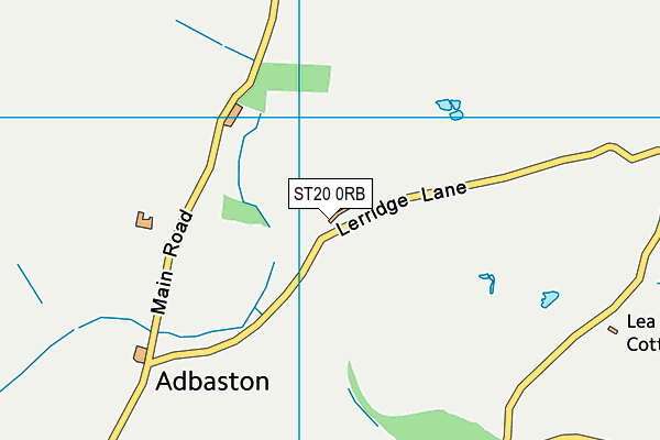 ST20 0RB map - OS VectorMap District (Ordnance Survey)