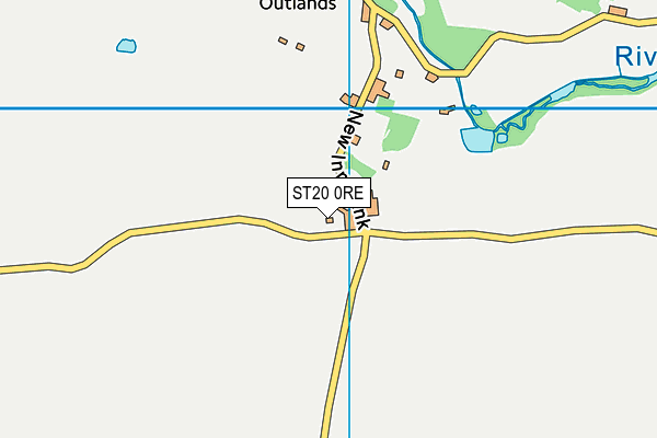 ST20 0RE map - OS VectorMap District (Ordnance Survey)