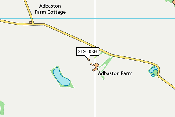 ST20 0RH map - OS VectorMap District (Ordnance Survey)