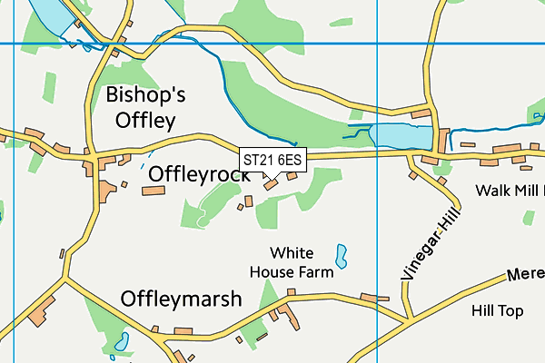 ST21 6ES map - OS VectorMap District (Ordnance Survey)