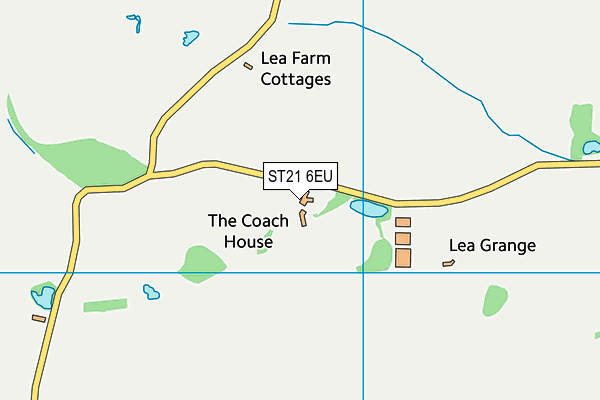 ST21 6EU map - OS VectorMap District (Ordnance Survey)