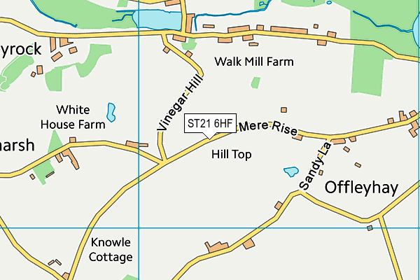 ST21 6HF map - OS VectorMap District (Ordnance Survey)