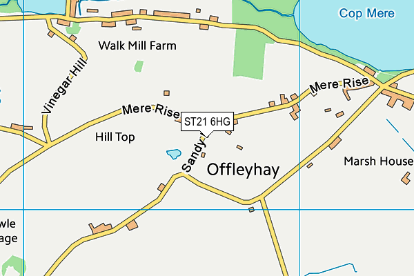 ST21 6HG map - OS VectorMap District (Ordnance Survey)