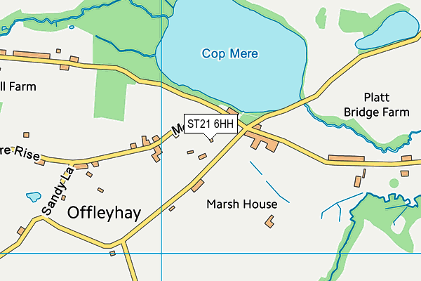 ST21 6HH map - OS VectorMap District (Ordnance Survey)