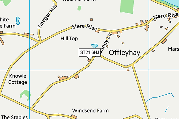 ST21 6HJ map - OS VectorMap District (Ordnance Survey)