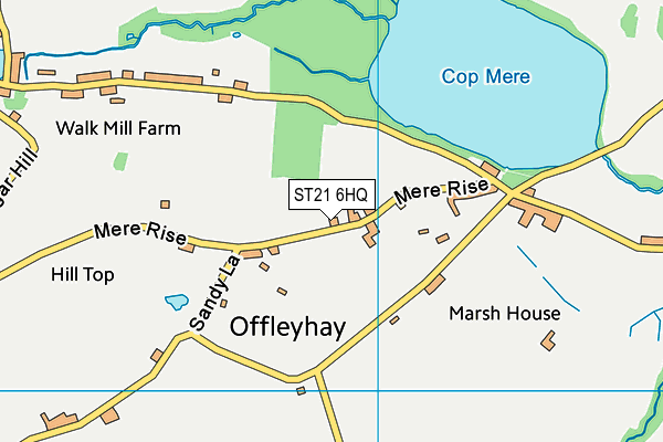 ST21 6HQ map - OS VectorMap District (Ordnance Survey)