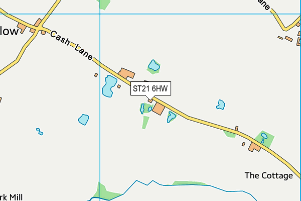 ST21 6HW map - OS VectorMap District (Ordnance Survey)