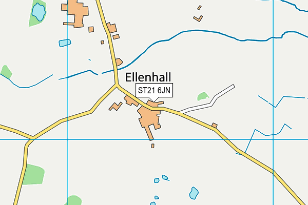 ST21 6JN map - OS VectorMap District (Ordnance Survey)