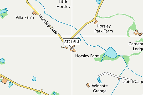 ST21 6LJ map - OS VectorMap District (Ordnance Survey)