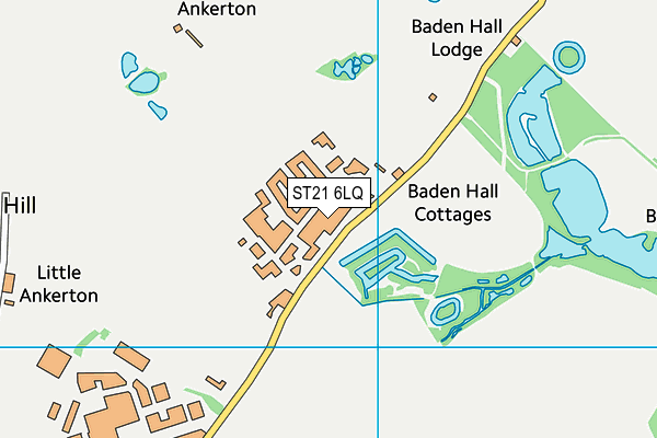 ST21 6LQ map - OS VectorMap District (Ordnance Survey)
