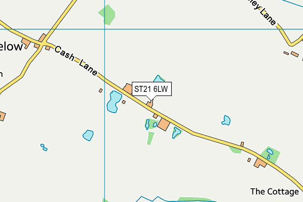 ST21 6LW map - OS VectorMap District (Ordnance Survey)