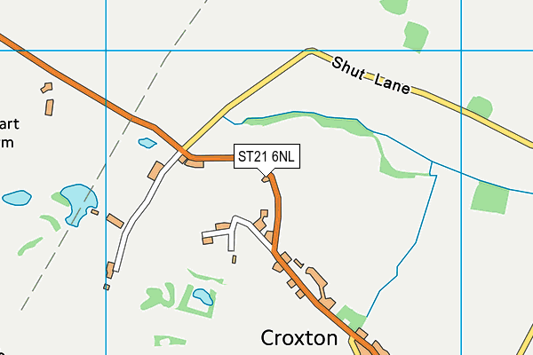 ST21 6NL map - OS VectorMap District (Ordnance Survey)
