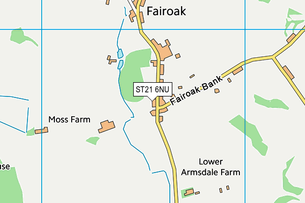 ST21 6NU map - OS VectorMap District (Ordnance Survey)