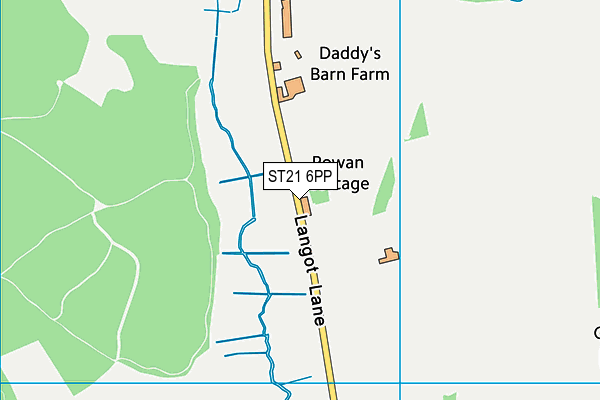 ST21 6PP map - OS VectorMap District (Ordnance Survey)