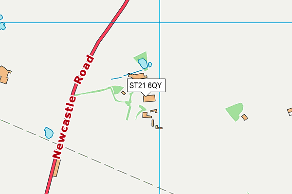ST21 6QY map - OS VectorMap District (Ordnance Survey)