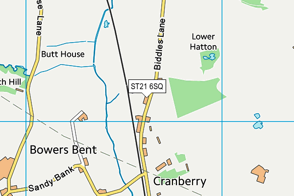 ST21 6SQ map - OS VectorMap District (Ordnance Survey)