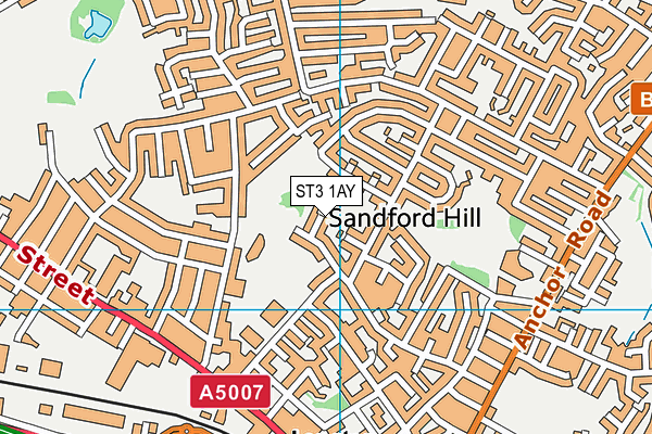 ST3 1AY map - OS VectorMap District (Ordnance Survey)