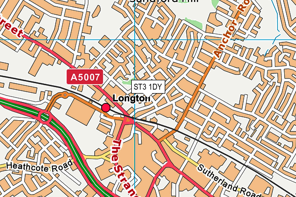 ST3 1DY map - OS VectorMap District (Ordnance Survey)