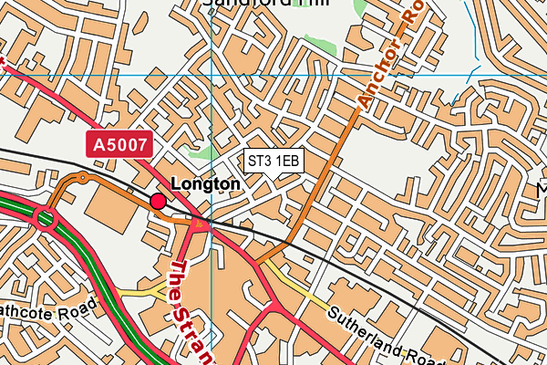 ST3 1EB map - OS VectorMap District (Ordnance Survey)