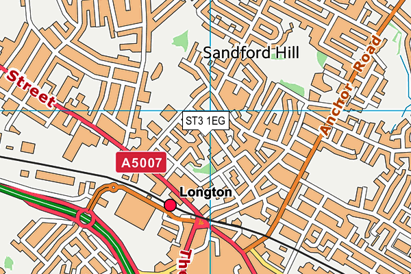 ST3 1EG map - OS VectorMap District (Ordnance Survey)