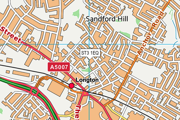 ST3 1EQ map - OS VectorMap District (Ordnance Survey)