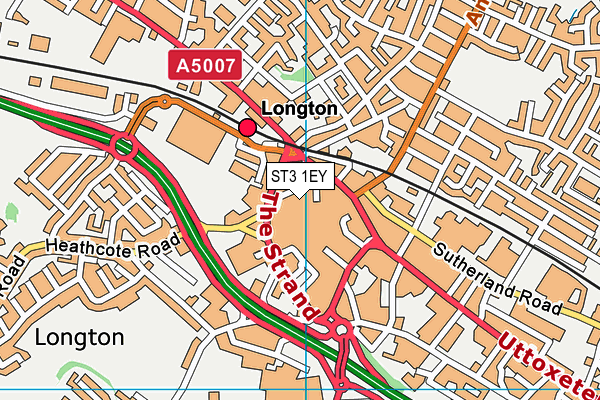 ST3 1EY map - OS VectorMap District (Ordnance Survey)